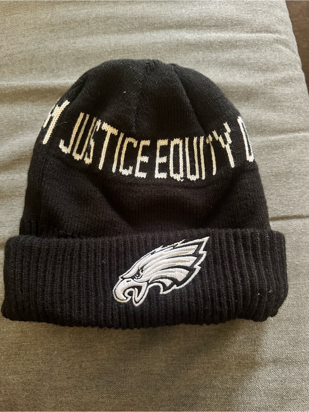Denver Broncos New Era Social Justice Knit Hat Black/White 2021